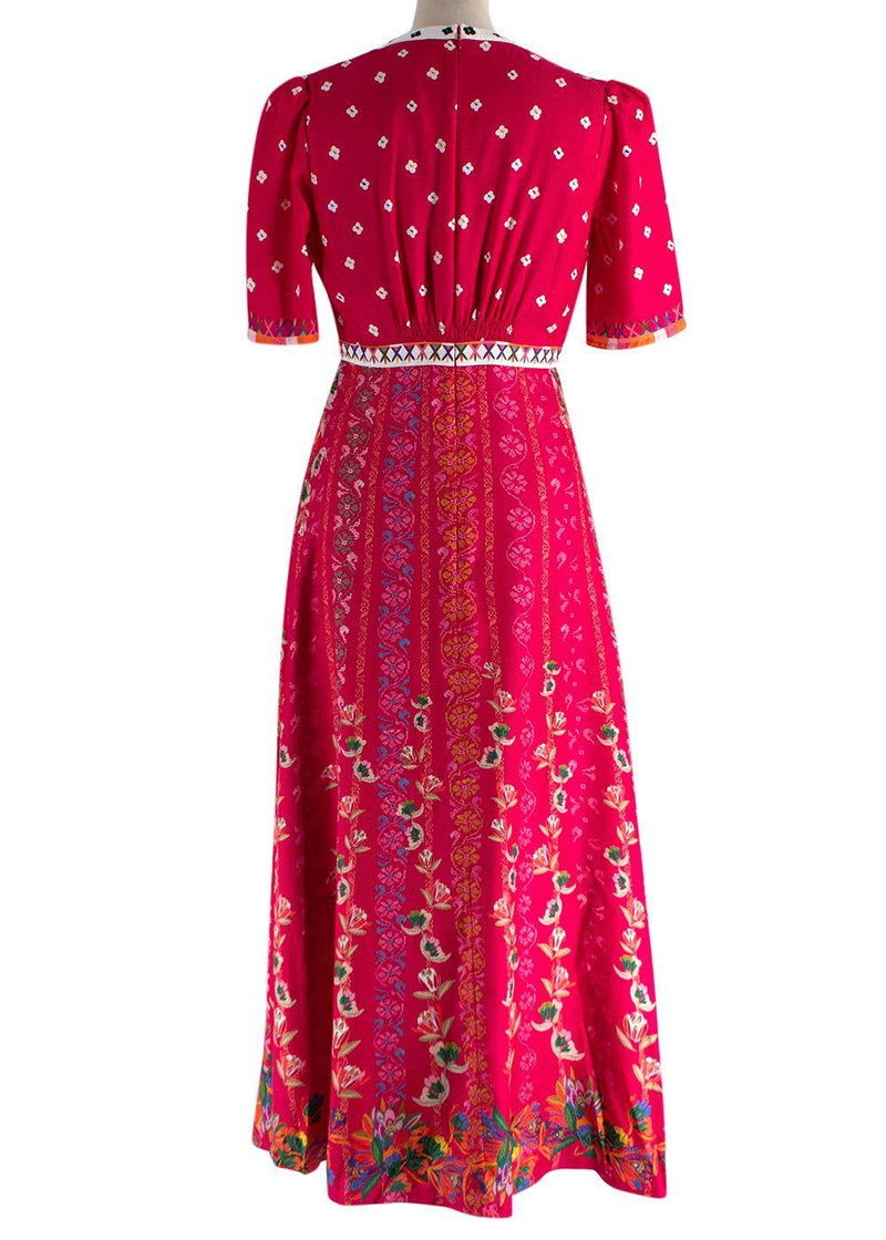 Saloni Tabitha Dress in Fuchsia Falls print