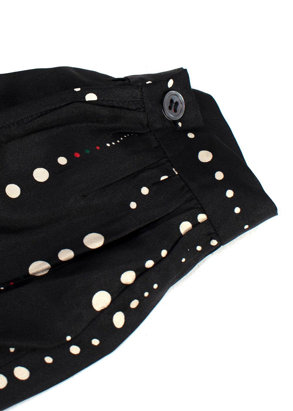 Isabel Marant Gemma Polka Dot Black Silk Blouse