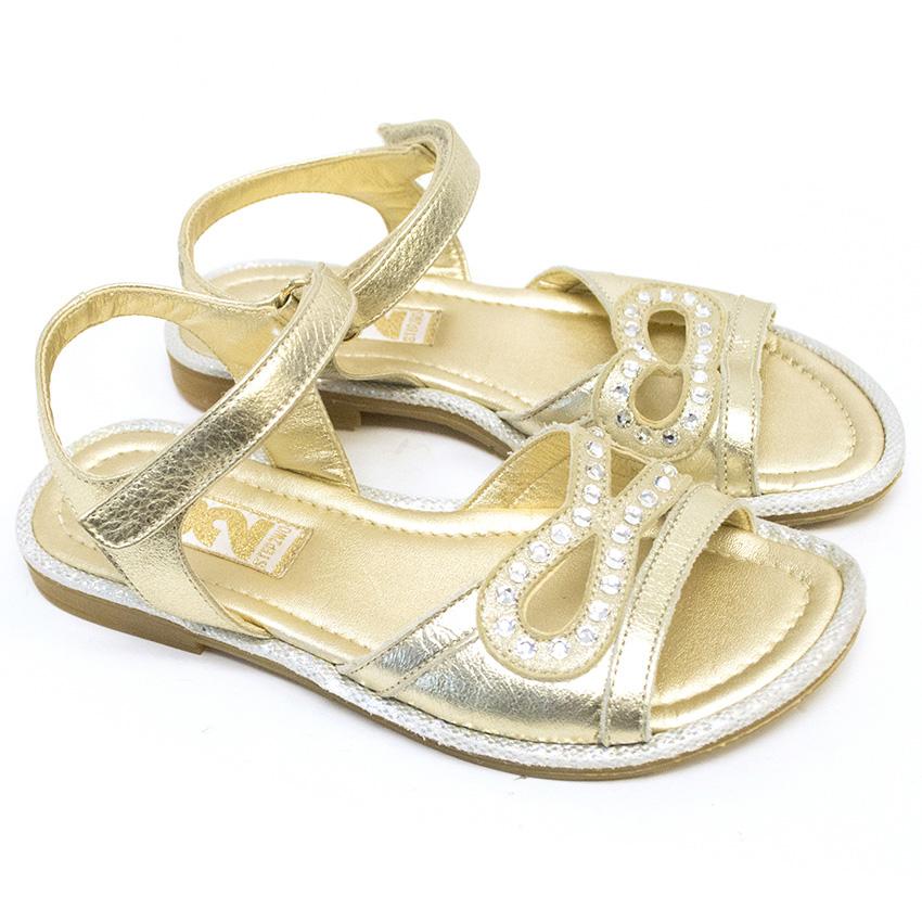 Step 2wo Girls Gold Sandls
