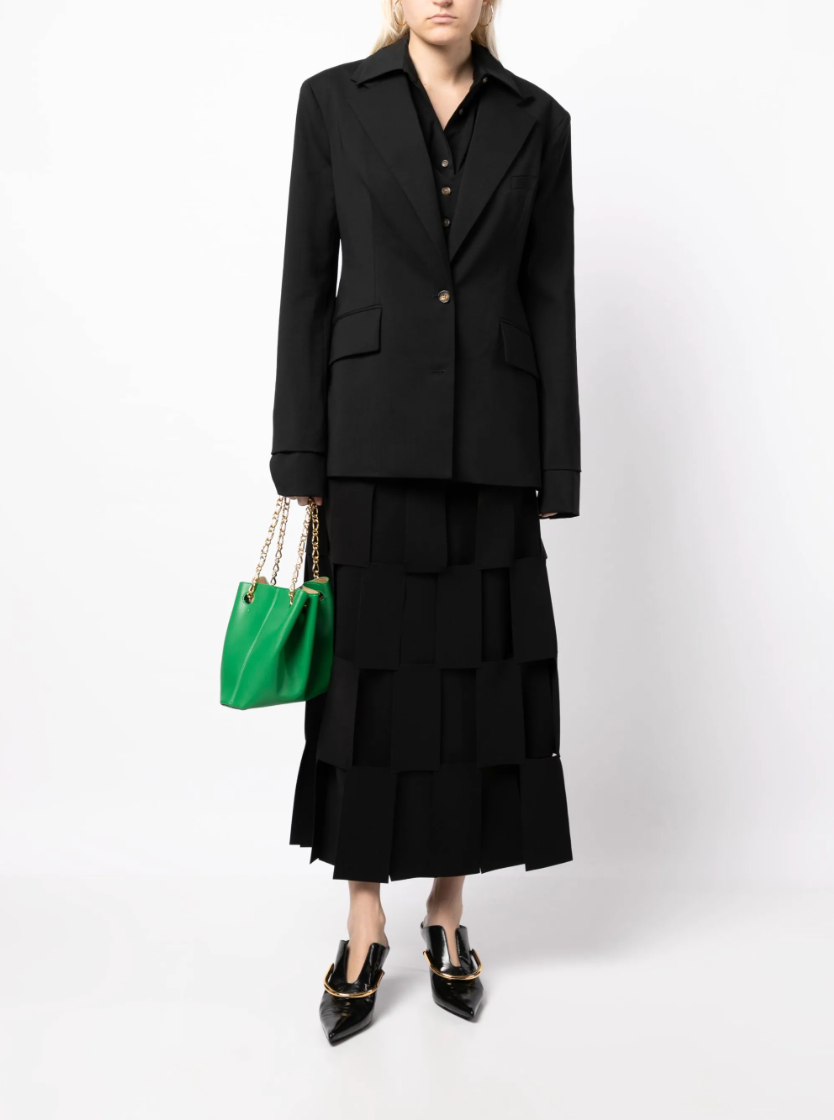 A.W.A.K.E Mode Cut-Out Tailored Blazer With Shirt and Vest Insert