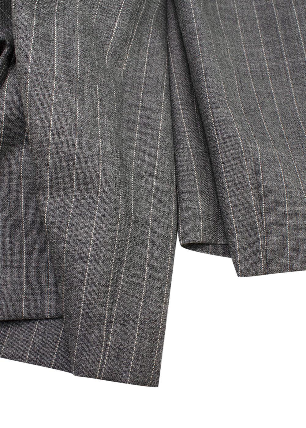 There Was One  Grey Pinstripe Blazer and Tailored Trouser Suit