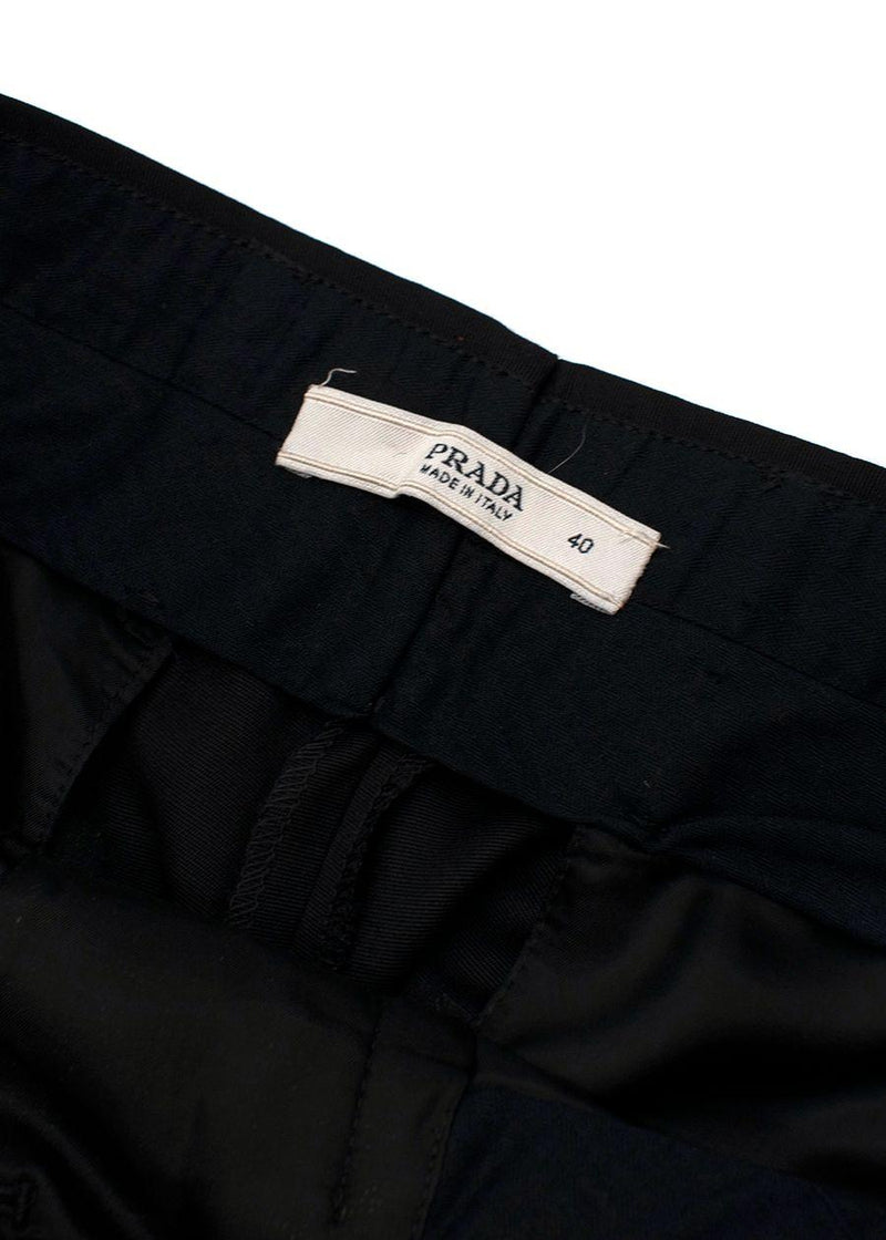Textured Black Trousers