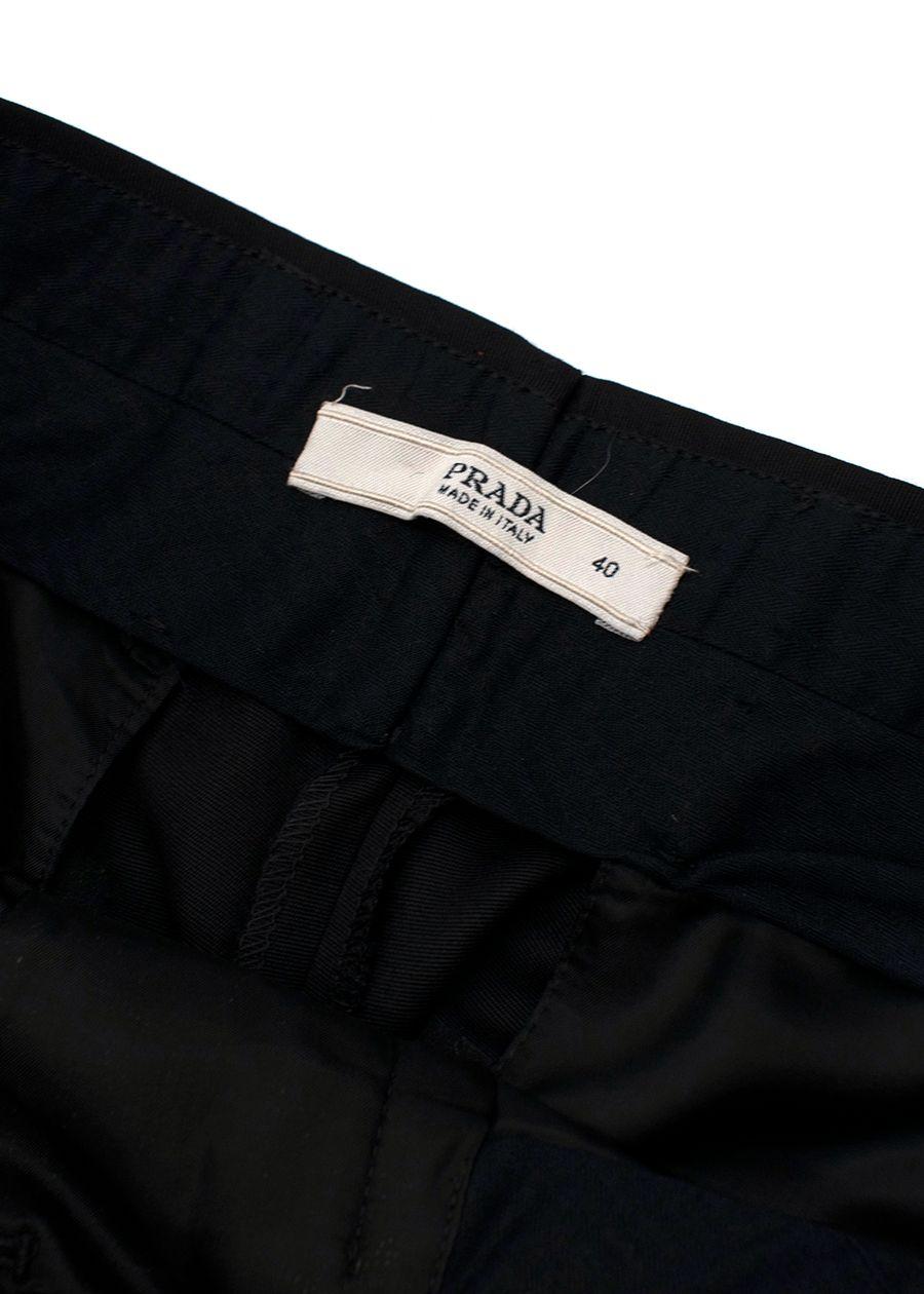 Textured Black Trousers