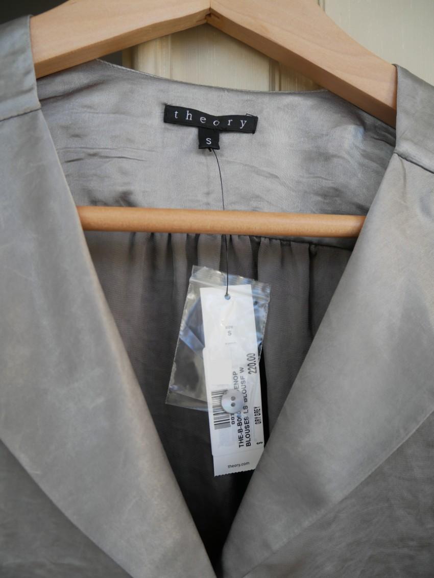 Theory Silver Deno Blouse