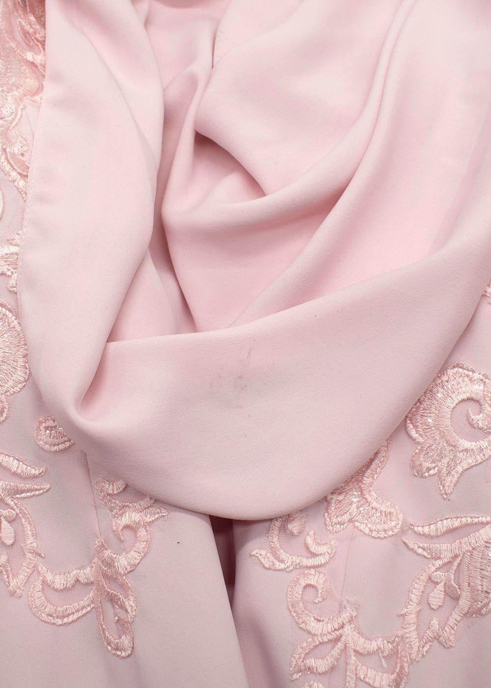 John Charles Pink Midi Dress with Lace Detail