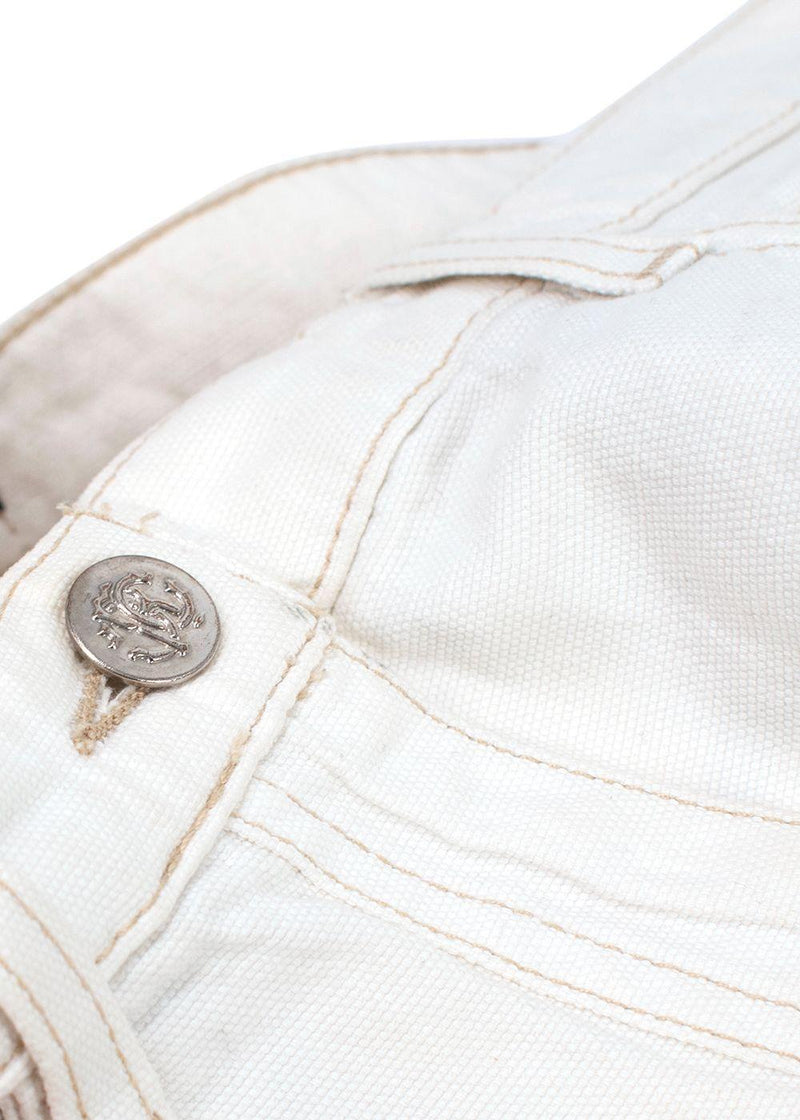 Roberto Cavalli White Denim Shorts
