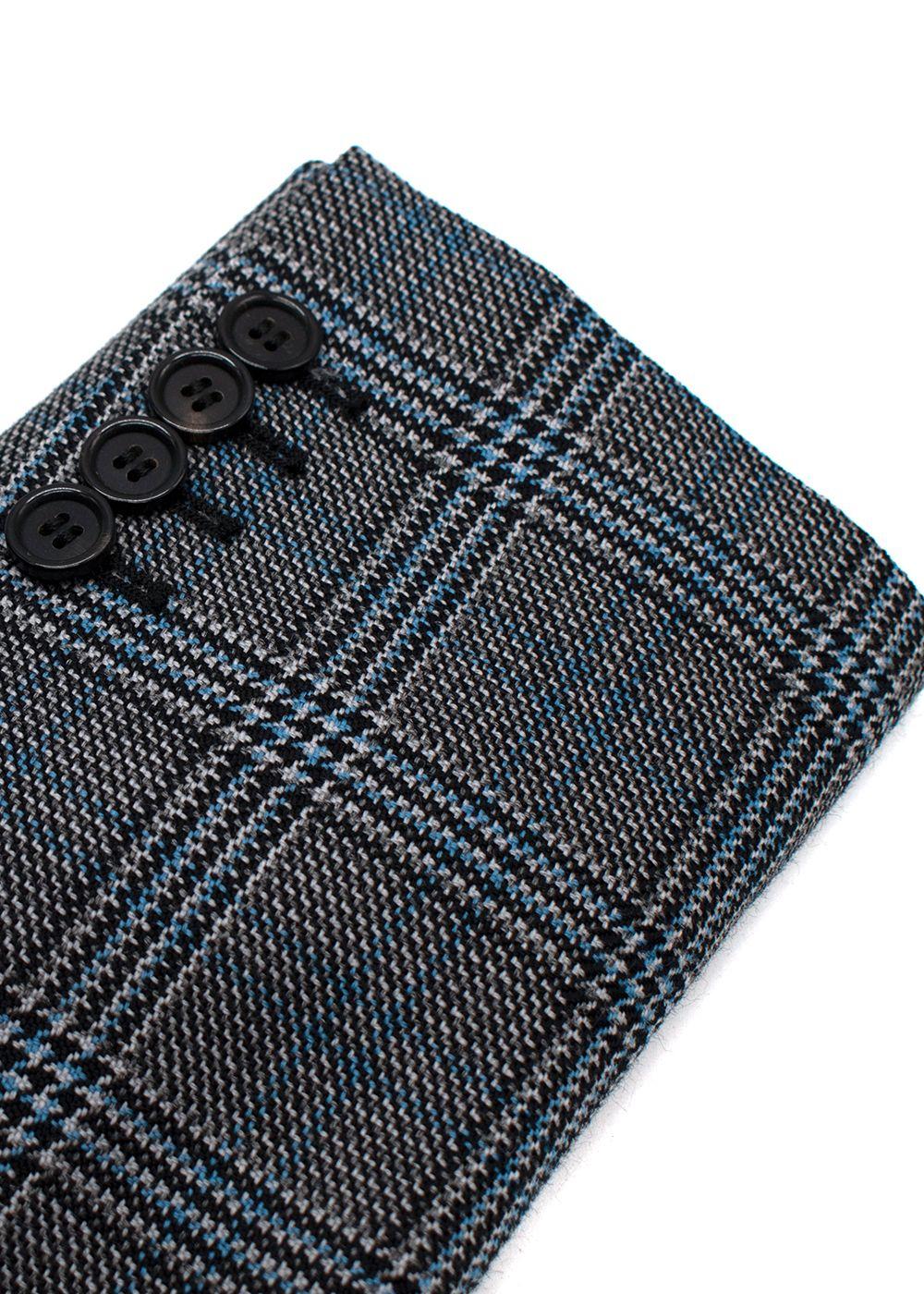 Michael Kors Grey Check Wool Single Breasted Blazer