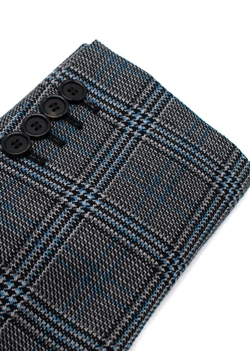 Michael Kors Grey Check Wool Single Breasted Blazer