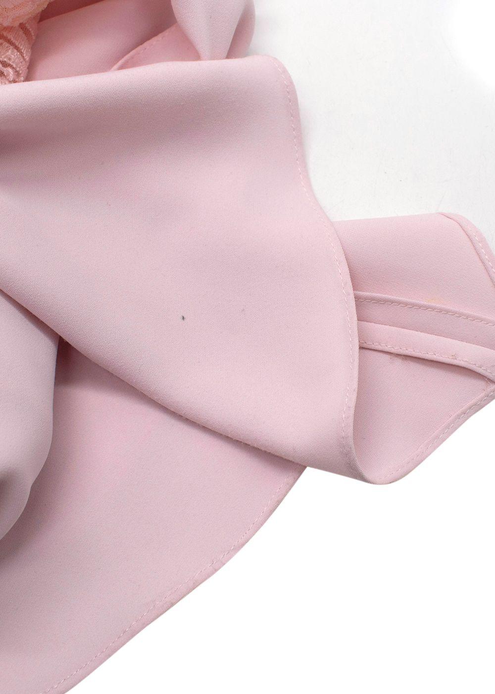 John Charles Pink Midi Dress with Lace Detail