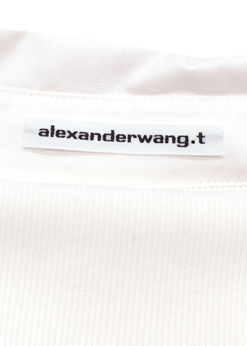 Alexander Wang White Open Shirt With Vest Insert