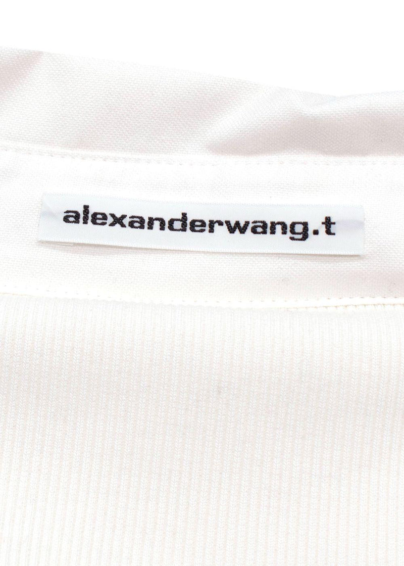 Alexander Wang White Open Shirt With Vest Insert