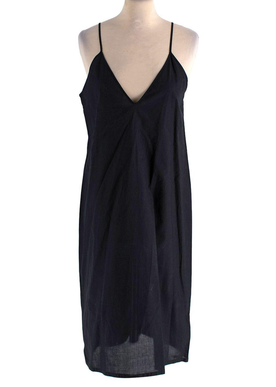 RAEY Black Broidery Anglaise Sleeveless Midi Dress