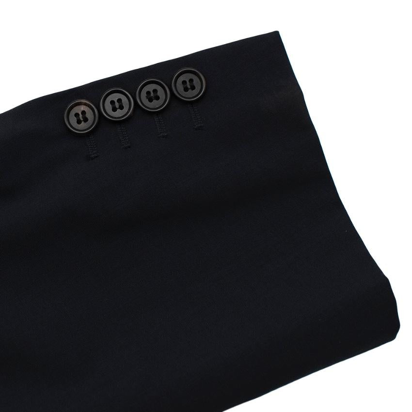 Prada Navy Wool Single Breasted Tailored Jacket