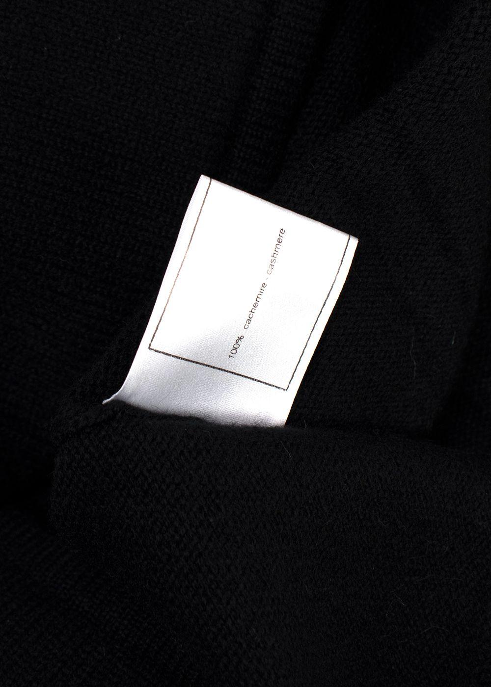 Chanel Cashmere Black Button-down Sleeveless Top