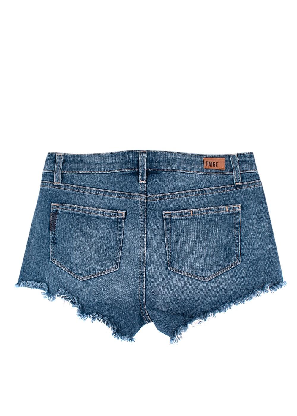 Paige Distressed Denim Keira Shorts