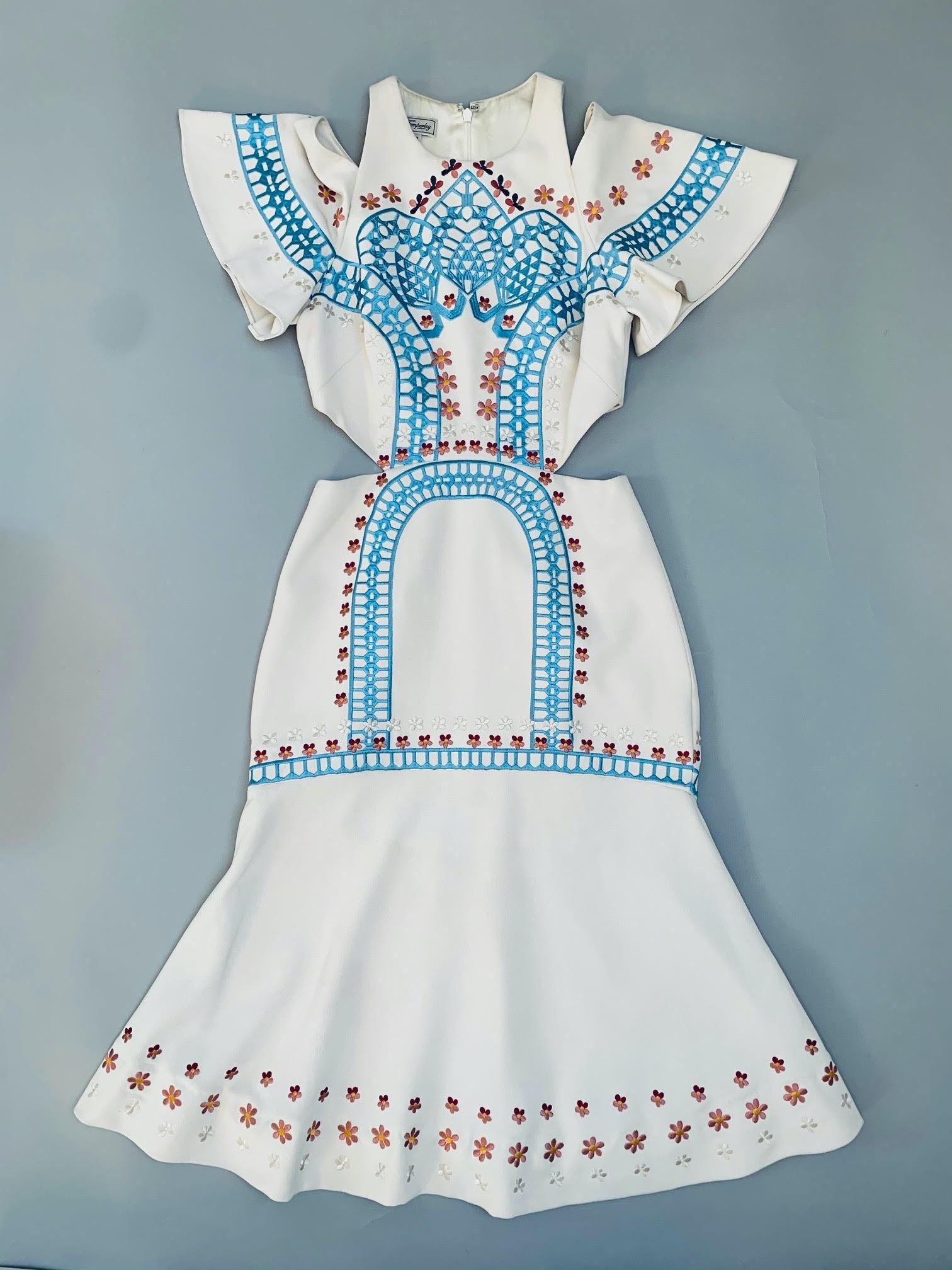 Temperley London Cream Embroidered Juniper Dress