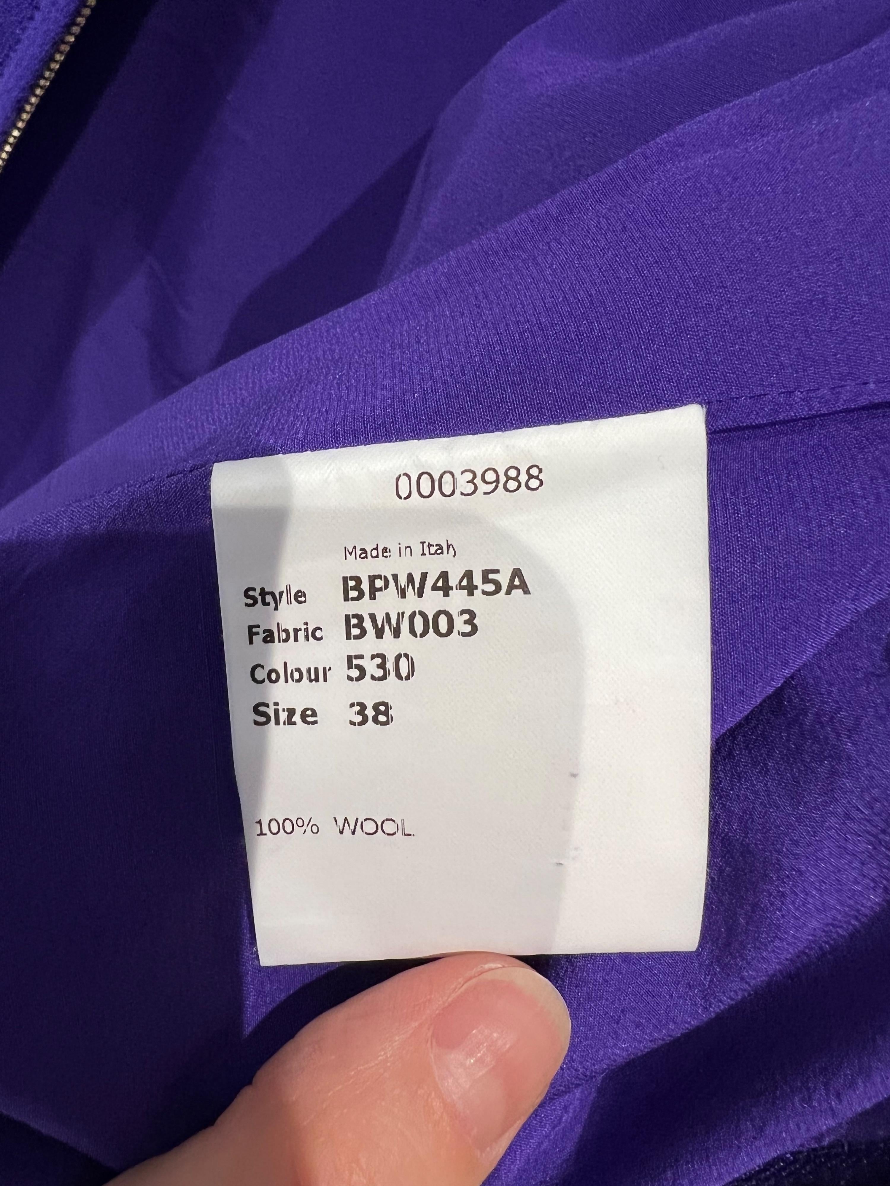 Purple Wool Mini Dress