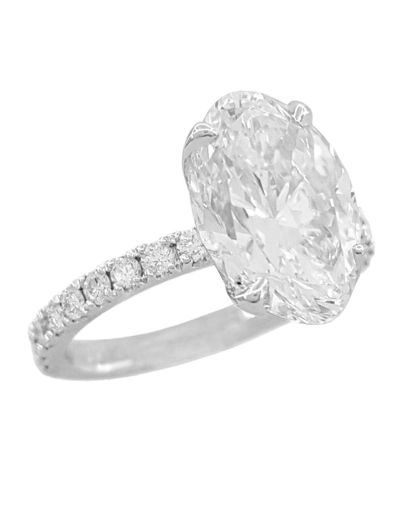 Verde 4ct IGI Certified Lab Grown Oval Cut Diamond Ring