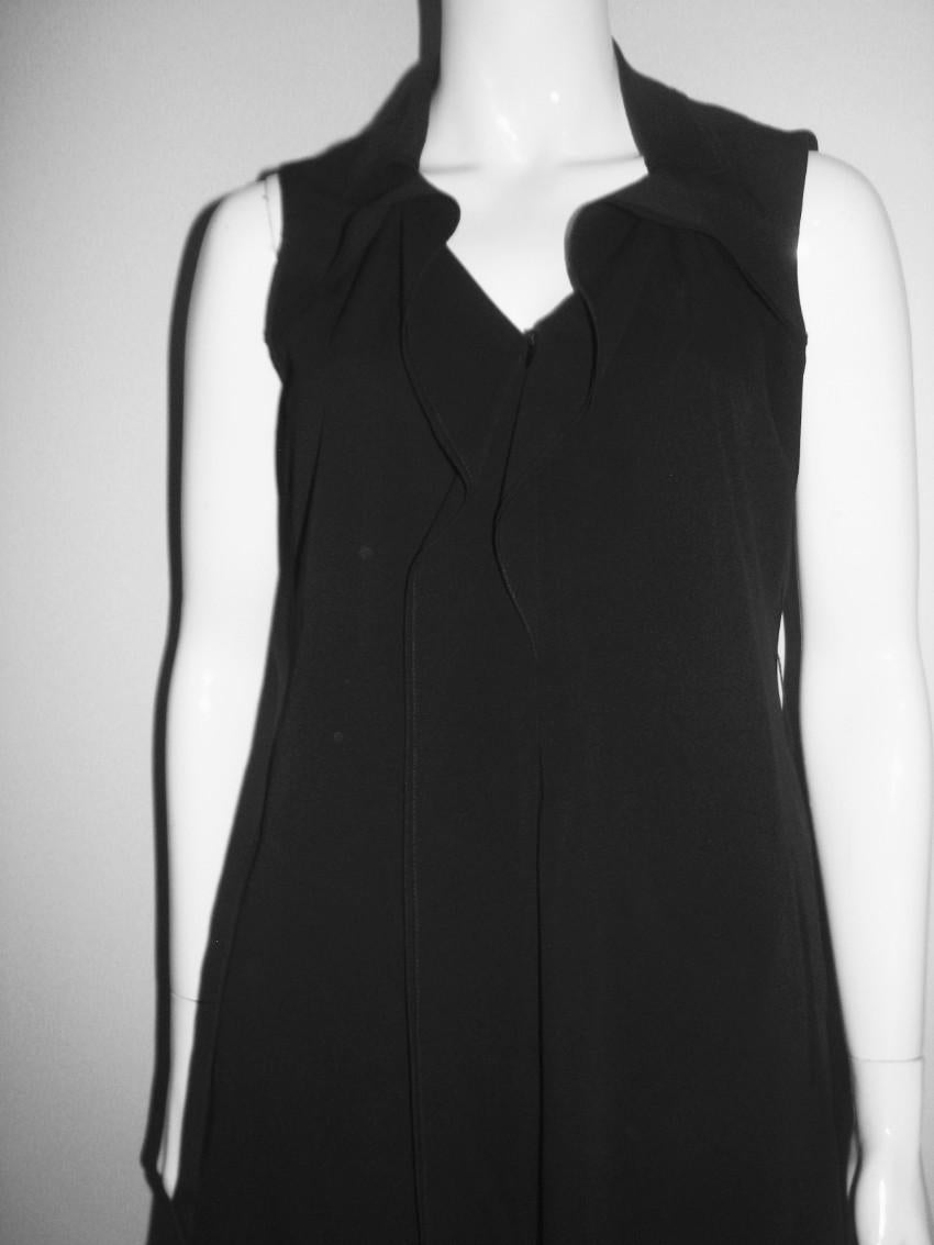 Elie Tahari Ruffled Black Silk Dress