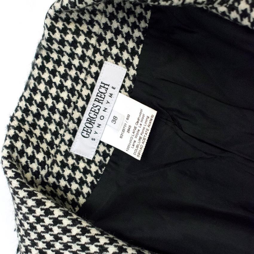 Georges Rech Dogtooth Patterned Skirt Suit