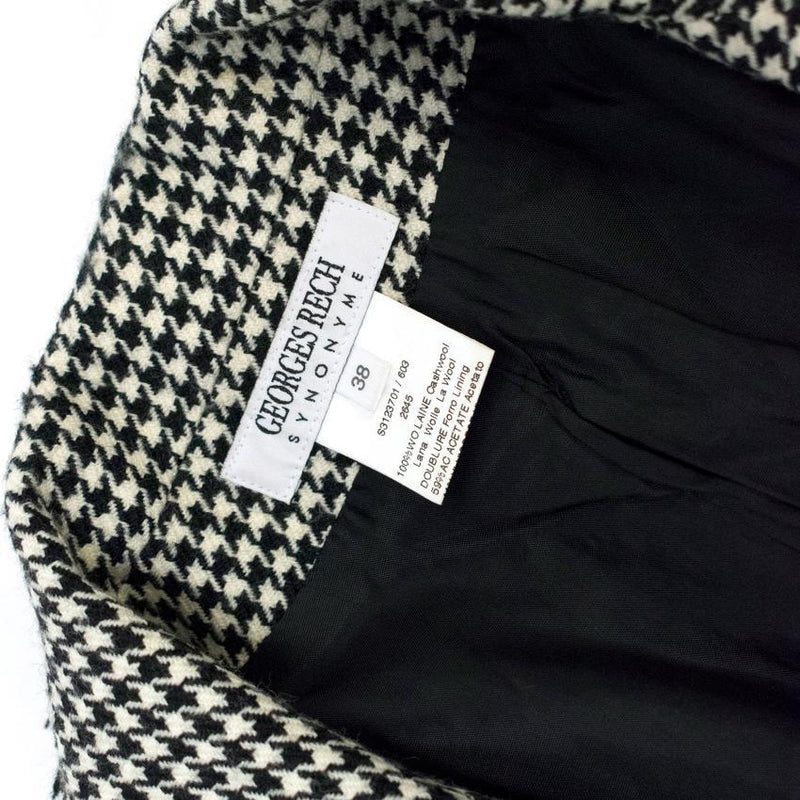 Georges Rech Dogtooth Patterned Skirt Suit
