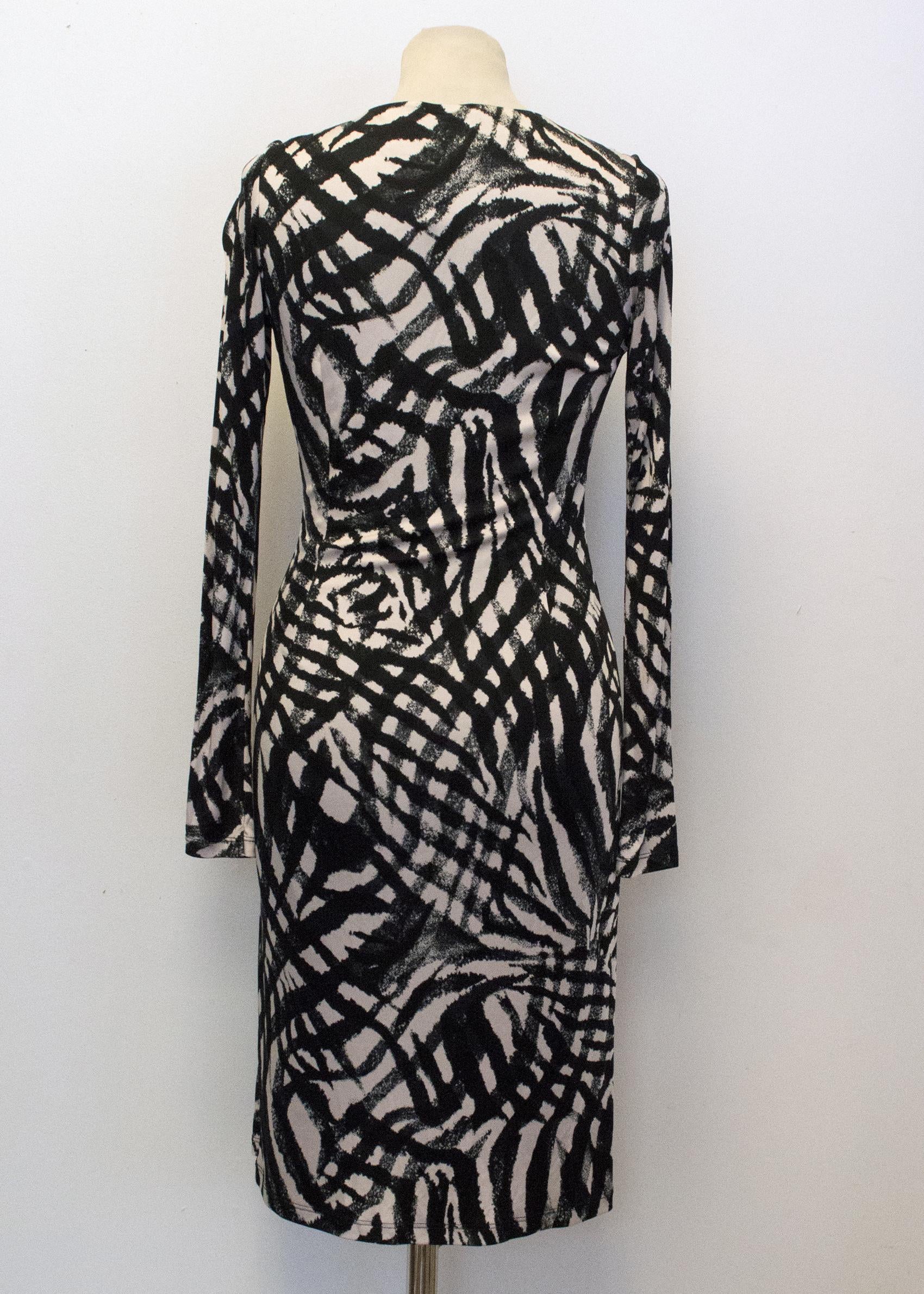 Ghost Jersey Black and Nude Dress