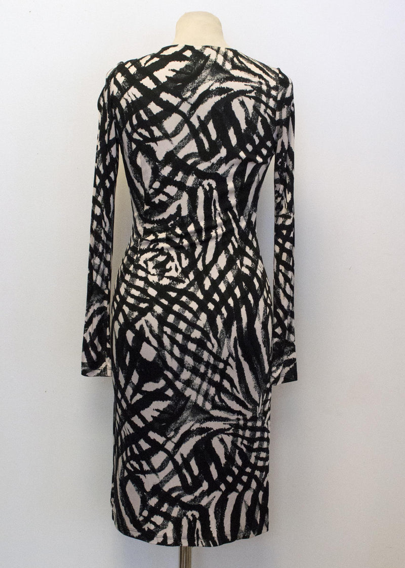 Ghost Jersey Black and Nude Dress