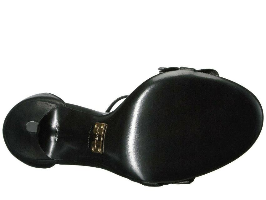 Michael Kors Collection black leather Priscilla ankle strap sandals