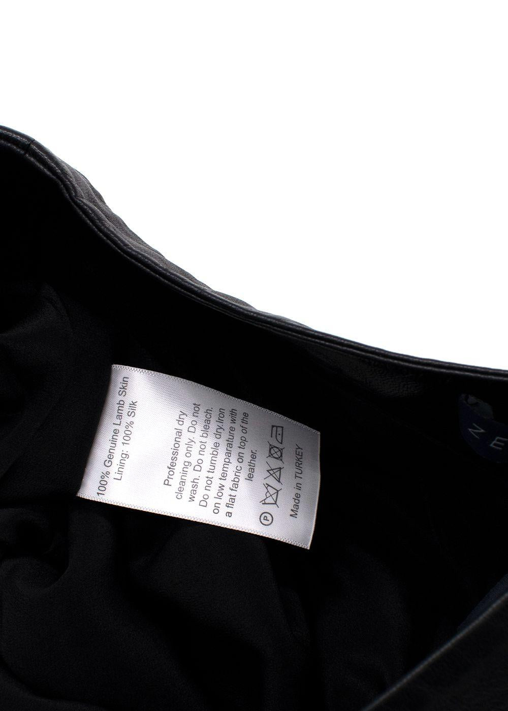 Zeynep Arcay Black Leather Shorts