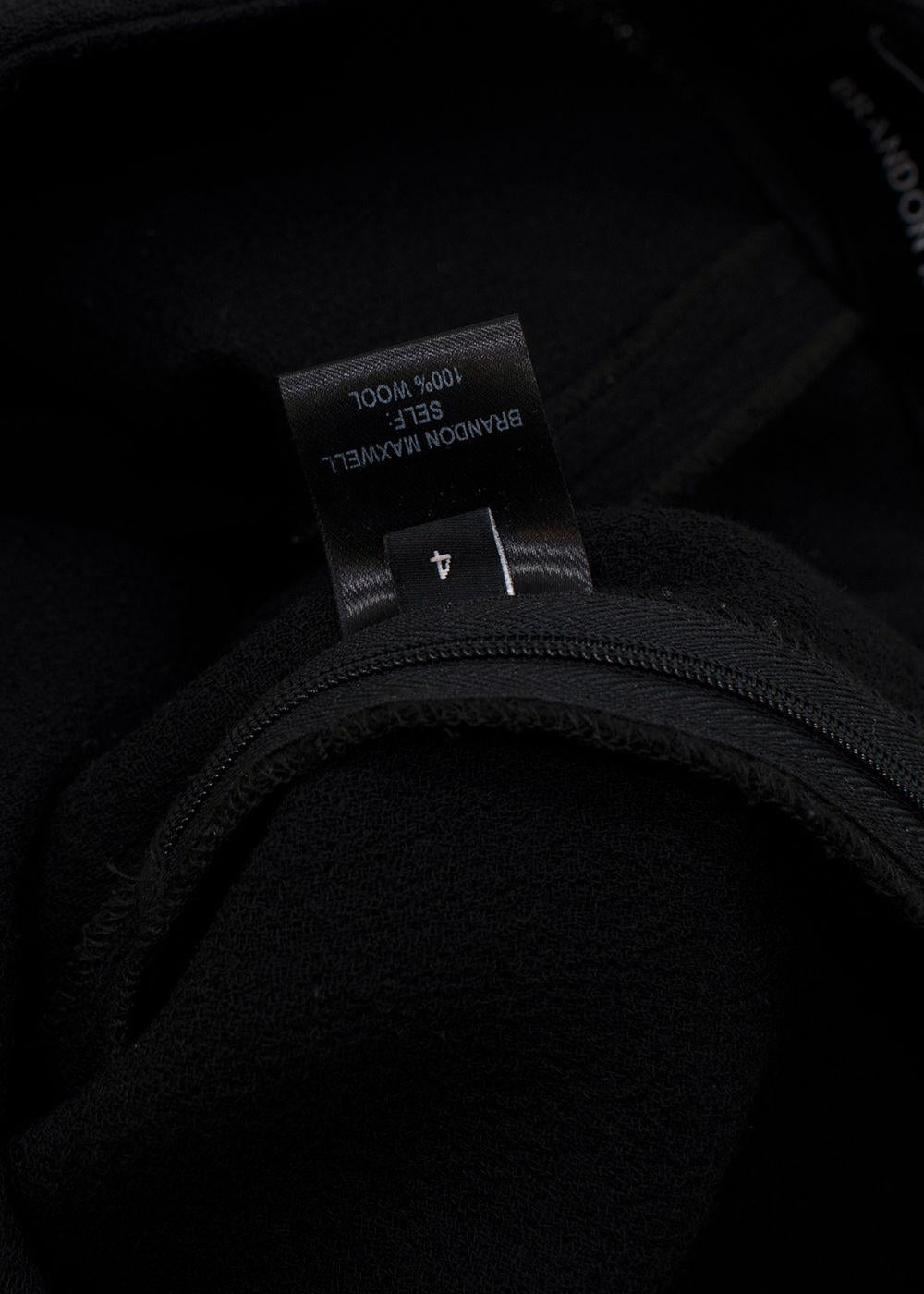 Brandon Maxwell Slim Fit Black Wool Trousers