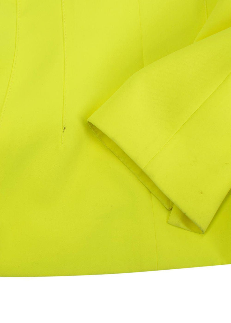 Versace Neon Yellow Single Breasted Blazer