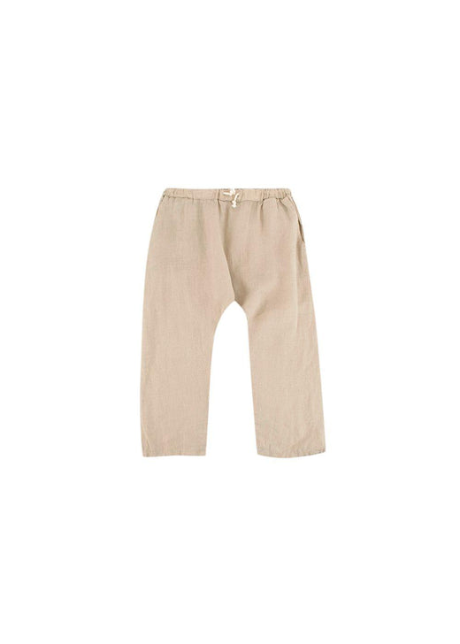 3-4Y Kids Beige Linen Pants