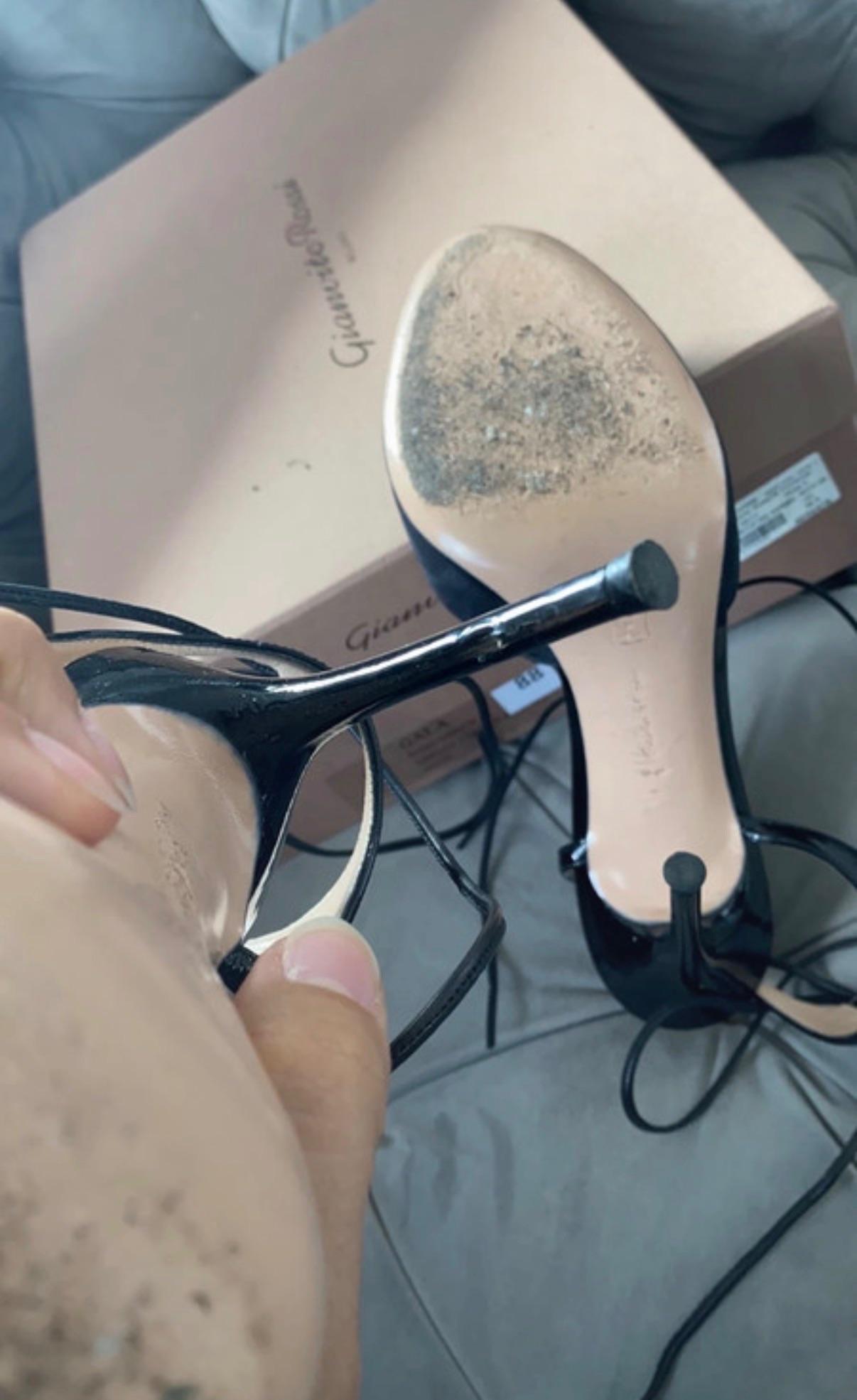 Gianvito Rossi Black Portofino Sandals