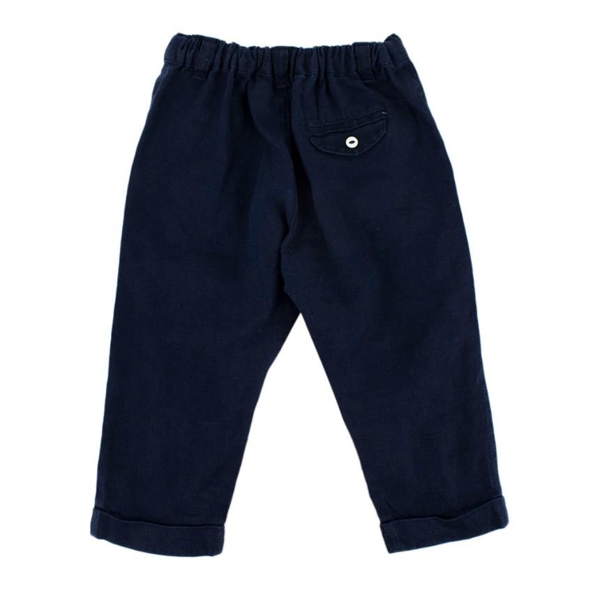 Tartine et Chocolat Navy Linen Trousers