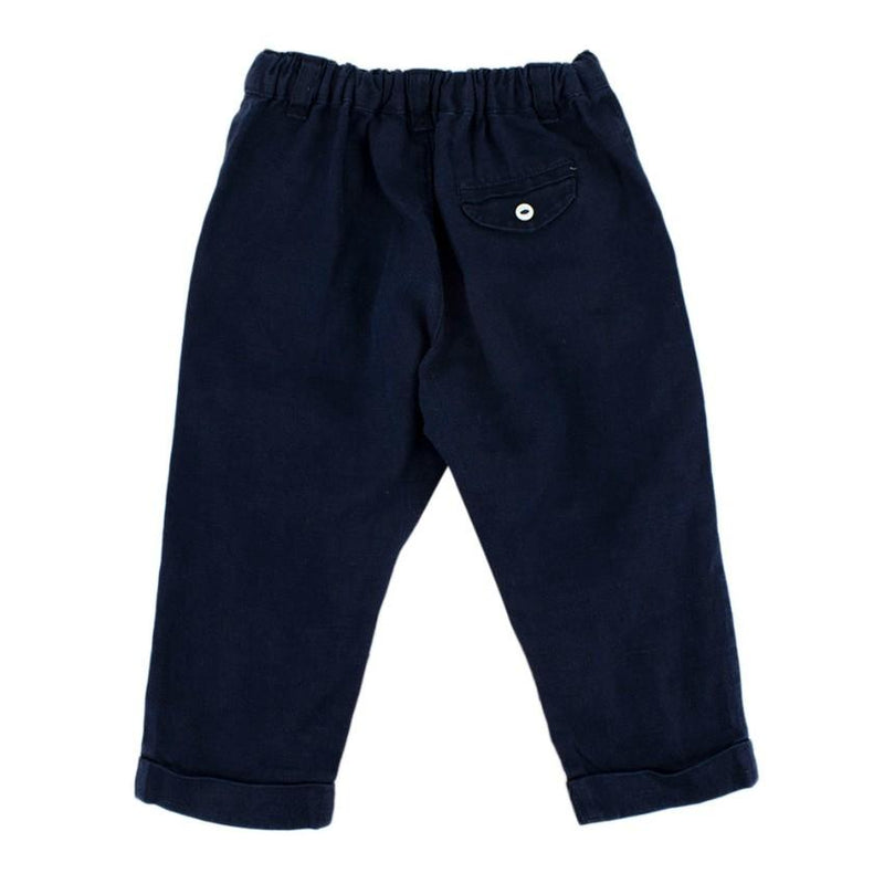 Tartine et Chocolat Navy Linen Trousers