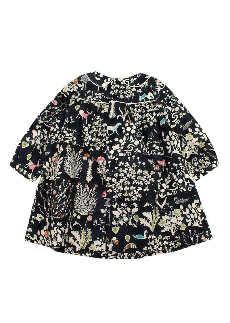 Bonpoint Baby 6m Black Floral Dress