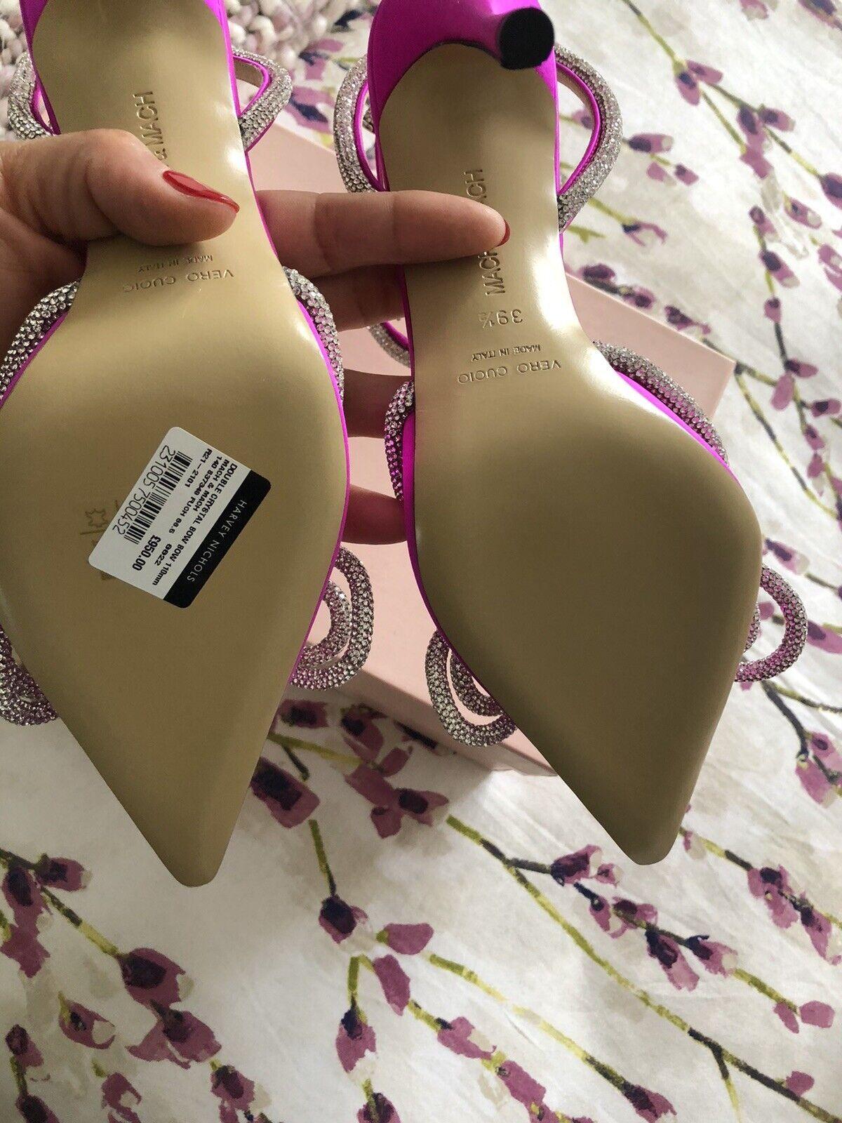 Fuchsia Double Bow Satin Shoes
