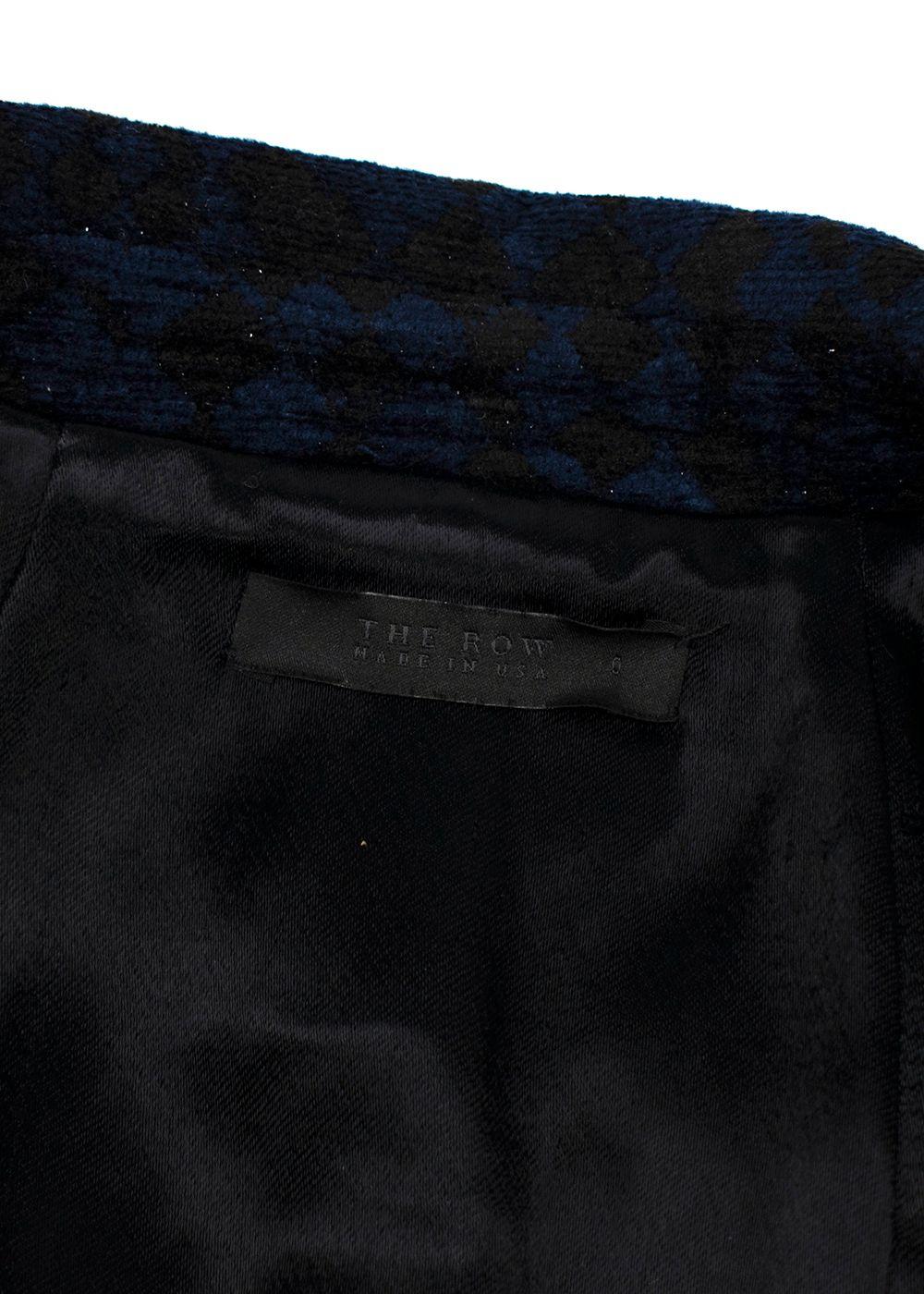 The Row Black and Blue Embroidered Glitter Jacket
