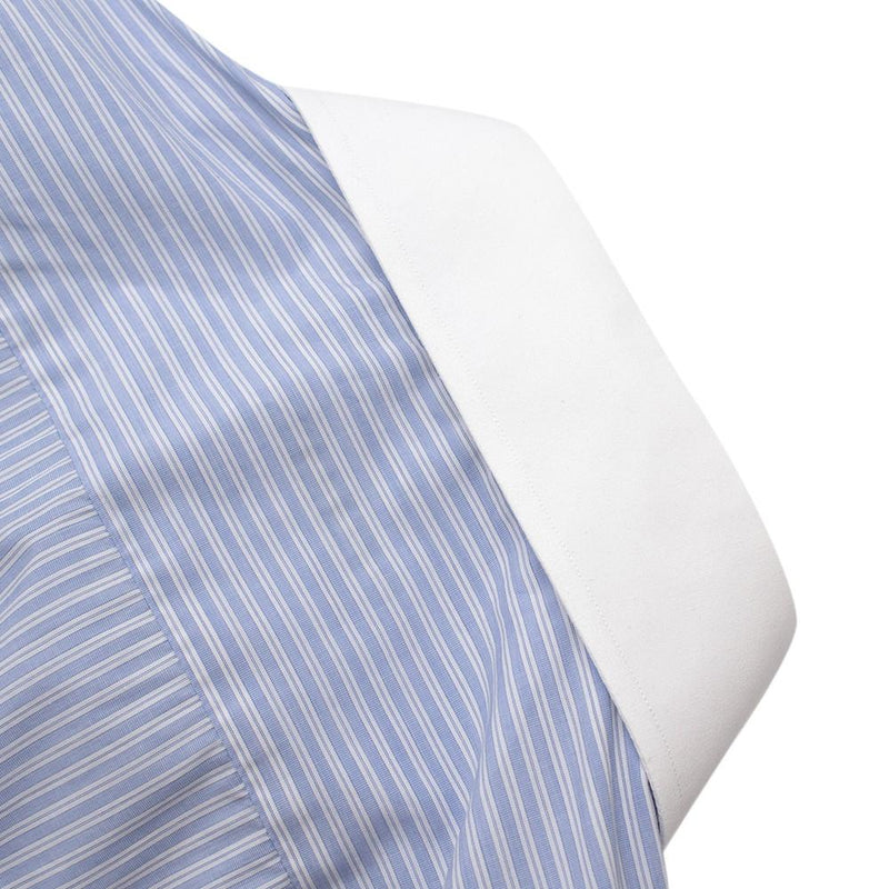 Emanuele Maffeis Blue & White Striped Cotton Tailored Shirt