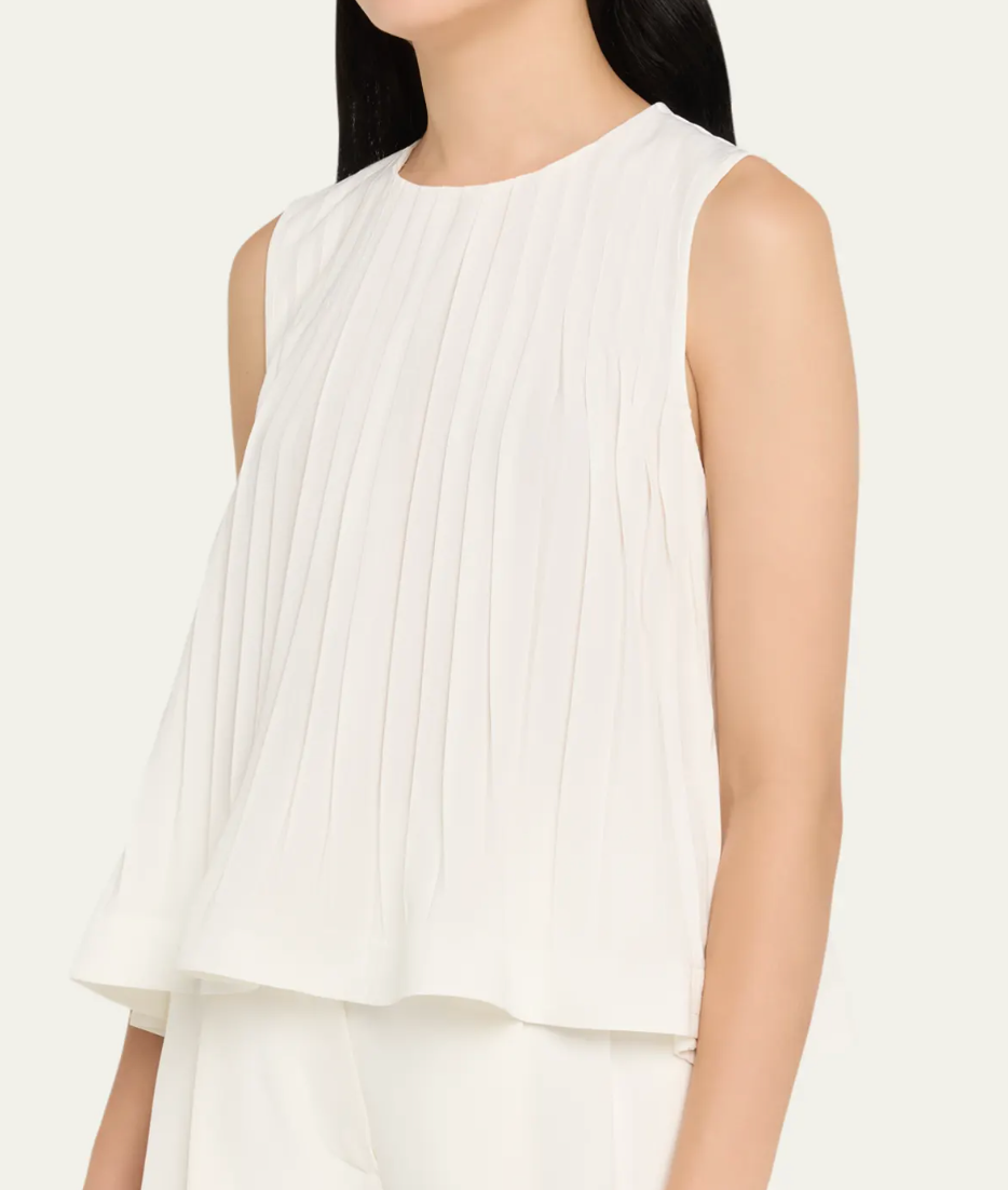 Vince Pleated Sleeveless Top