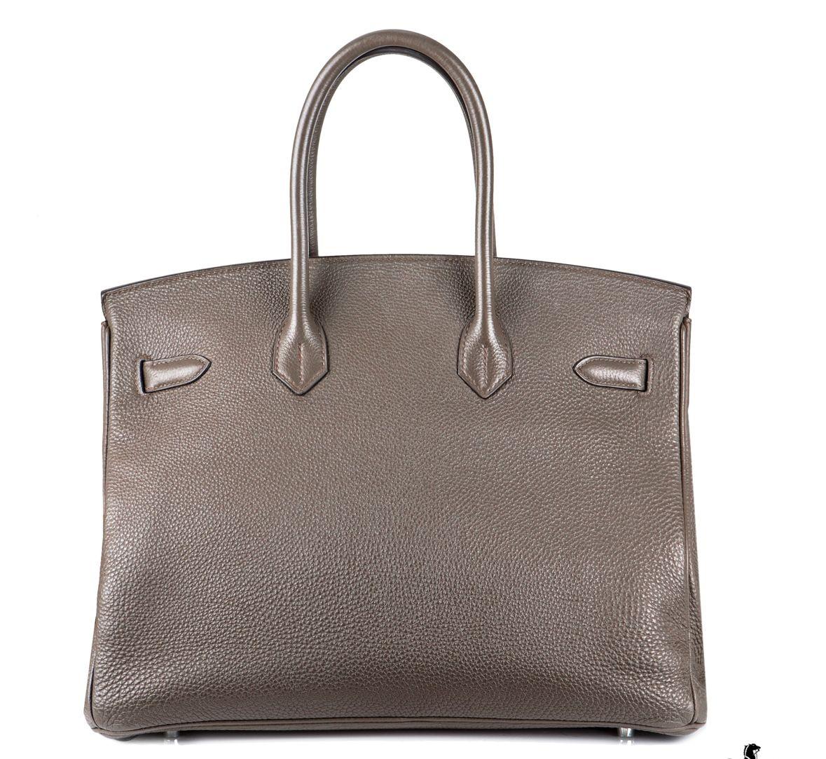 Hermes Birkin 35 in Gris Etain Togo Leather with Palladium Hardware