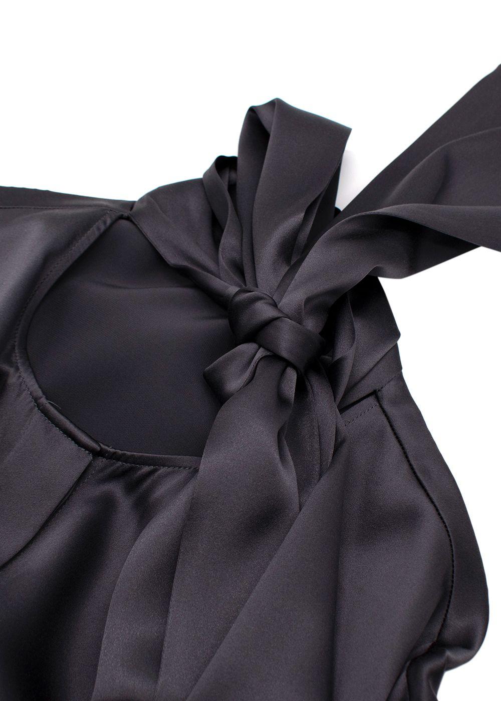 Joseph Grey Belted Silk Dress