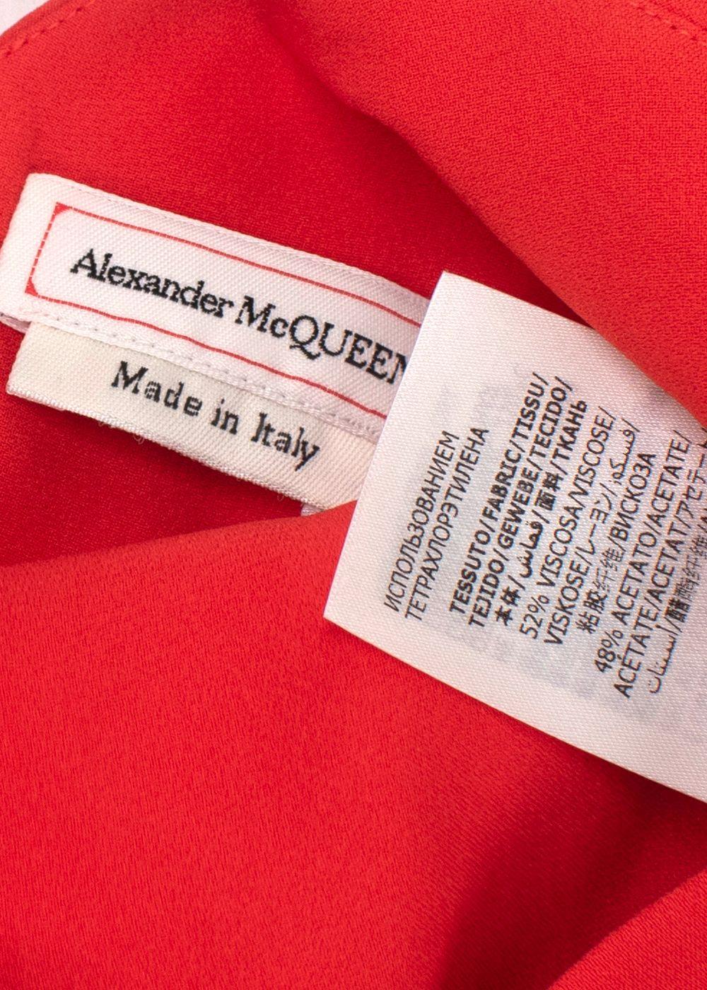 Alexander McQueen Orange Cross Back Gown