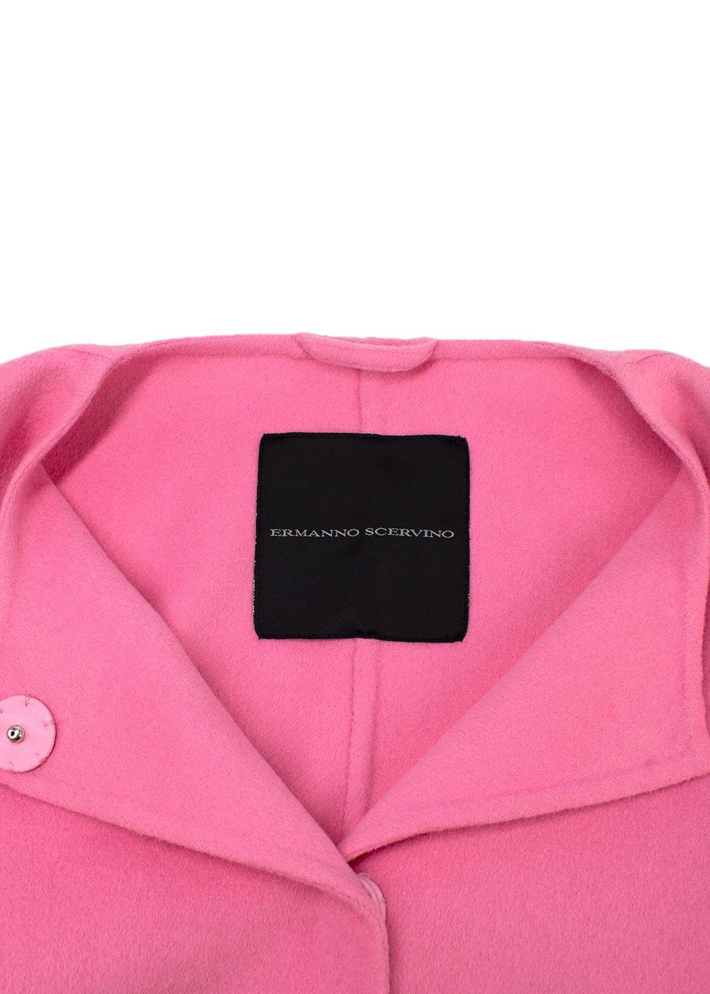 Ermanno Scervino Pink Angora Wool Blend Jacket