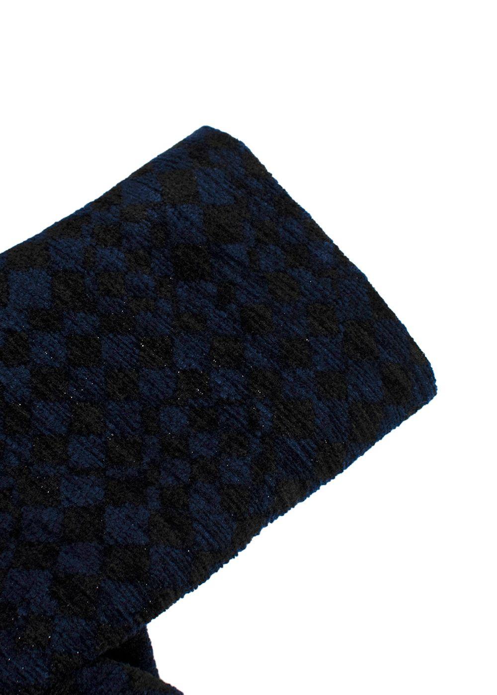 The Row Black and Blue Embroidered Glitter Jacket