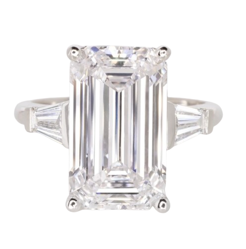 Verde 8ct IGI Certified Emerald Cut Lab-grown Diamond Ring