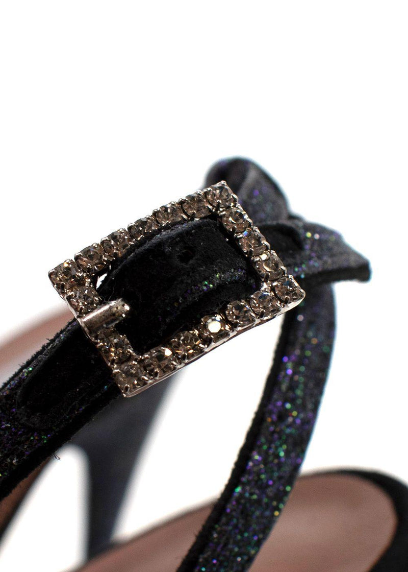 Tabitha Simmons Purple Glittery Heel