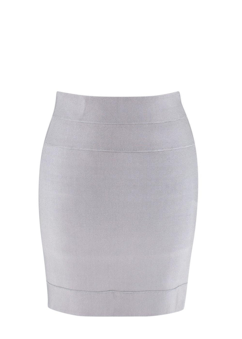 Dove Grey Stretch Knit Bandage Skirt