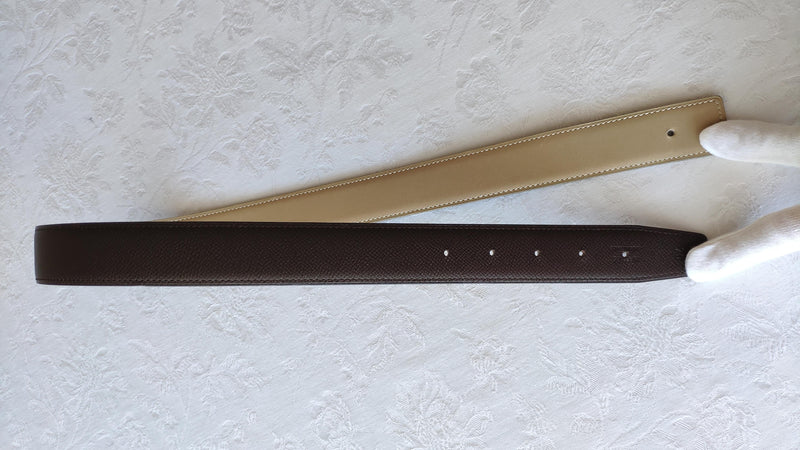 Hermes cuir seul brown leather belt strap