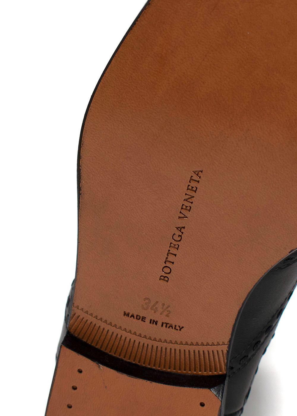 Bottega Veneta Black Brogue Leather Boots